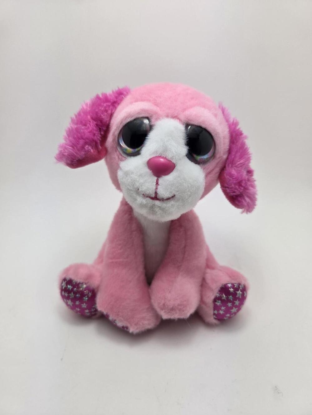 Russ Lil Peepers Plush “Harper” the Pink Sitting Dog Plush (7 inch)